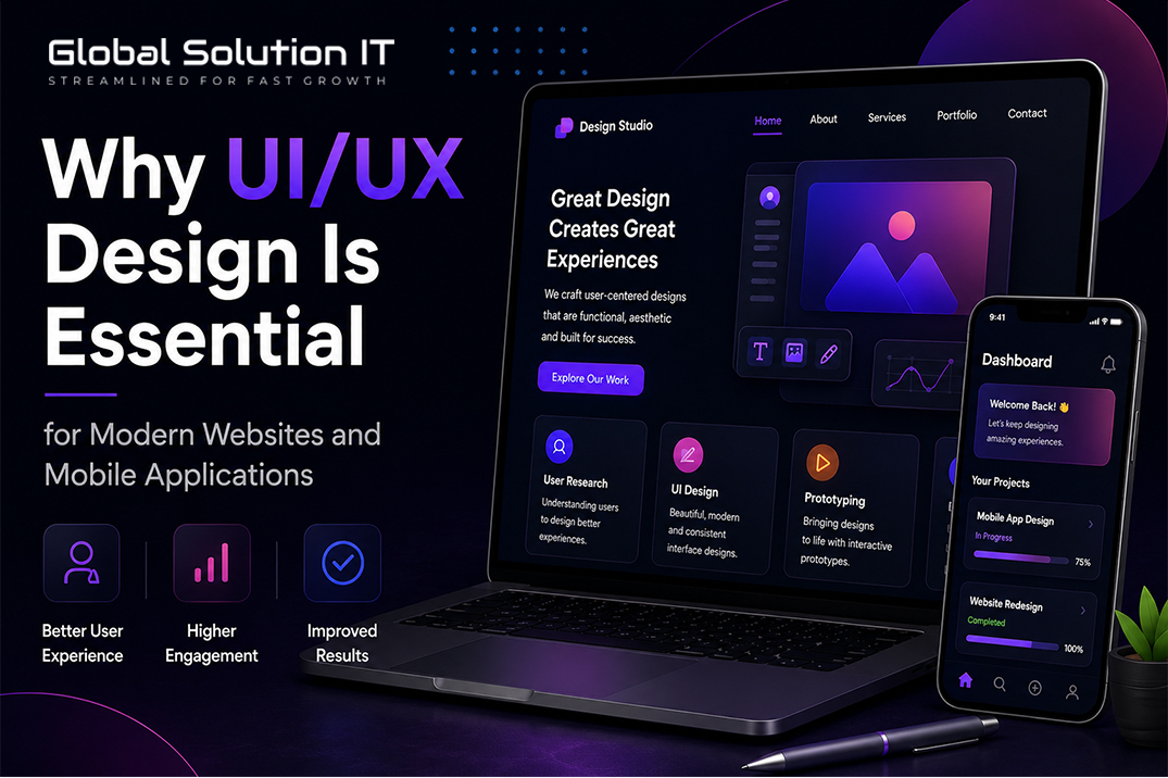 Why UI/UX Design Is Essential for Modern Websites and Mobile Applications